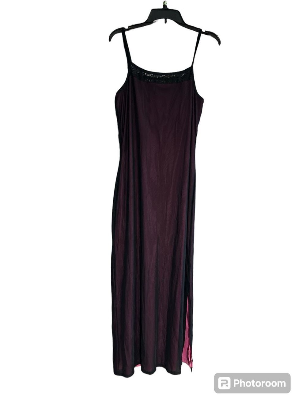 Vintage Newport News 90s Y2K slip dress maxi goth punk M